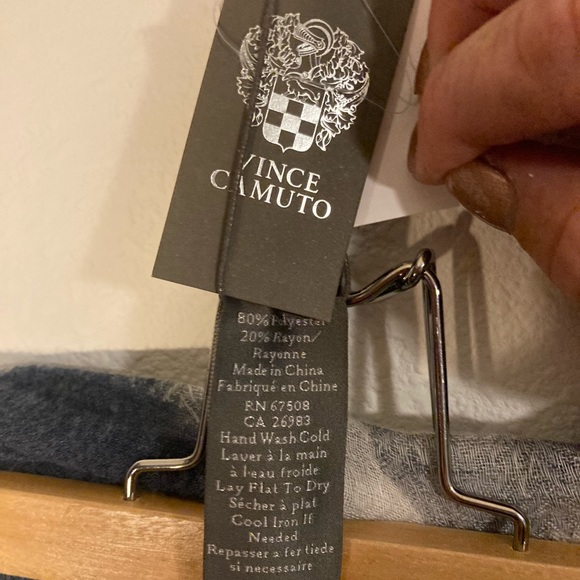 Blue and White Extra Long Scarf - Picture 8 of 15